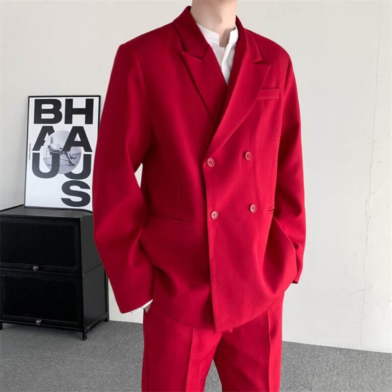 2025春装小众改良中山装过年演出复古立领盘扣无性别中式西装外套,男装西服,星座909