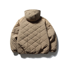 南夏乔装2025冬季新款撞色拼接绗棉连帽棉服日系复古男士宽松棉衣，男装棉衣，电商S006（B521）