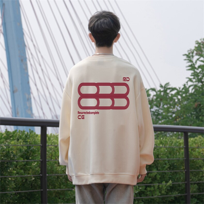 抖音品质秋季新款美式潮牌设计仿棉圆领卫衣wycm7421-特批28控49,男装卫衣,星座605(原A050)