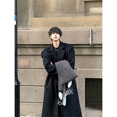 原版+垫肩冬季垫肩毛呢大衣过膝加长加厚风衣外套Y998-P125，男装风衣，星座1004-3