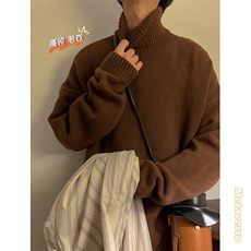 可翻高领毛衣男冬季加绒加厚羊绒衫针织打底衫内搭羊毛衫冬装上衣，男装T恤，星座218-1（原230）