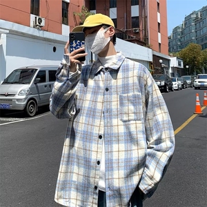 长袖衬衫男港风日系韩版潮流帅气衬衣WM72P35