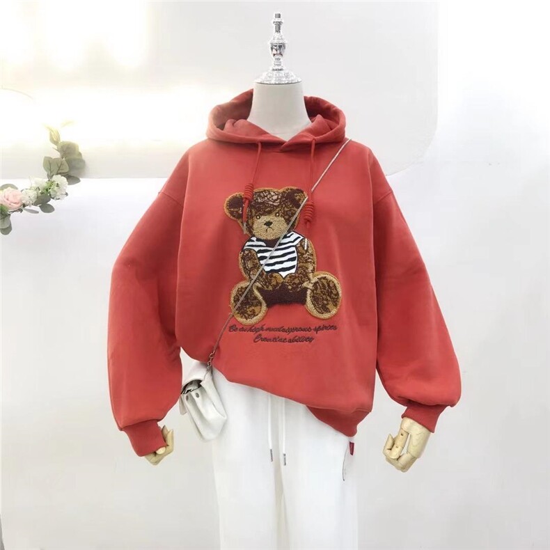 加绒连帽卫衣，女装卫衣/绒衫，IEC