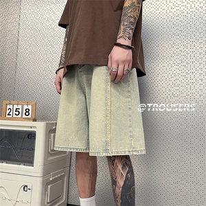B258-K1005-P45控58 牛仔短裤 面料成分 70%棉30%聚酯纤维图片