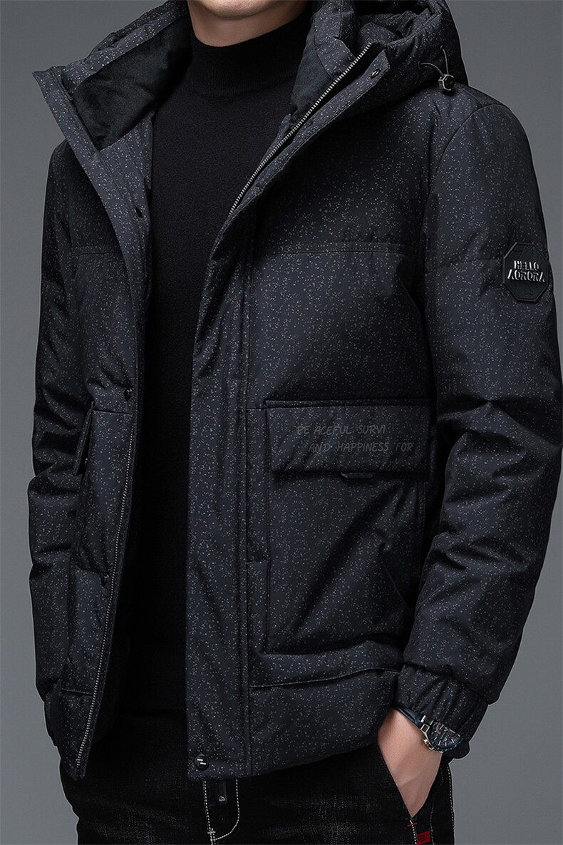 2023新款冬季连帽羽绒服爸爸装加厚时尚棉衣外套DFLDY6008-P285，男装羽绒服，电商B212（原钱塘6029）