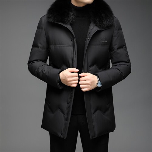QLM-F8252冬季男士羽绒服保暖外套修身潮流帅气P396图片