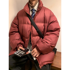 白鸭绒潮流光板抽绳立领羽绒服保暖外套Y5848-P140【特价】，男装羽绒服，电商A007