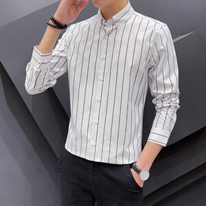 春装新款牛津纺长袖衬衫韩版休闲修身衬衣高档上衣AK55--P25图片