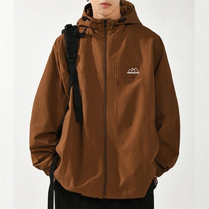 1506/QW1280/P58日系户外连帽冲锋衣男春秋潮牌宽松山系机能外套图片