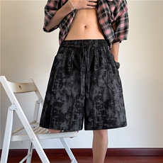 抖音品质夏季新款潮流扎染工装宽松短裤B315-K25785-特p30控58，男装休闲裤，电商B315