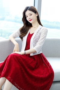 LMMA蕾丝小披肩女短款2025夏季薄款外搭修身开衫百搭小坎肩图片