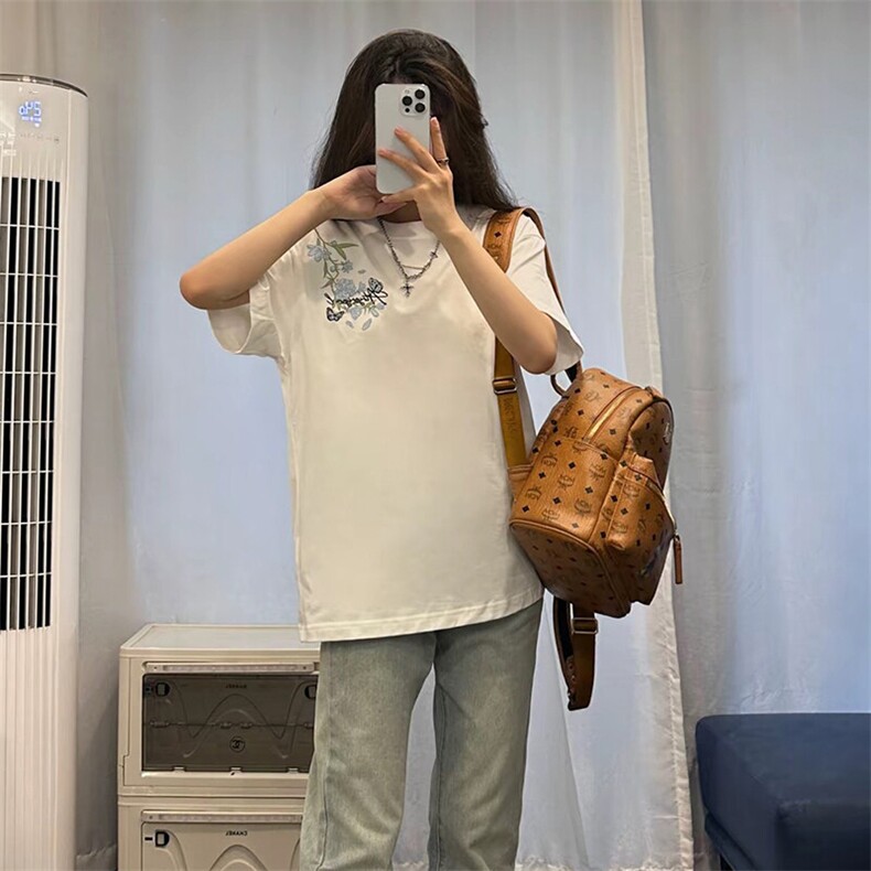 万针全刺绣解构设计260克重磅双纱纯棉高品质美式高街短袖T恤特35,男装T恤,电商A486