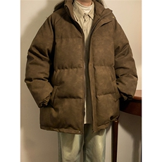 中性PU皮复古做旧设计钢印棉衣男女MY77096P130控198抖控228，男装棉衣，星座227-7