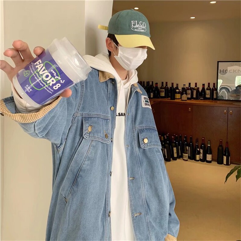 牛仔外套男秋季韩版潮流ins高街上衣春秋款潮牌宽松休闲帅气夹克,男装工装外套,星座1210-1