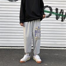 港风休闲裤男潮流宽松束脚裤运动印花卫裤NK05-P50，男装休闲裤，星座1501