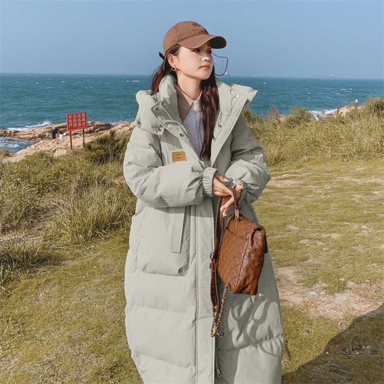 中长款小个子羽绒棉服女冬新款学院风韩版宽松棉衣外套加厚面包服,女装棉衣/棉服,2B218