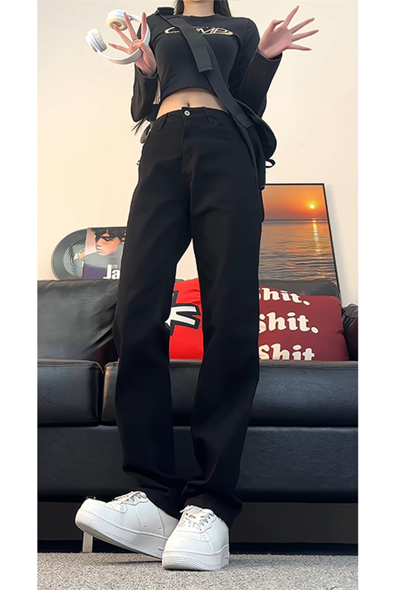 现货S-3XL加大码纯色直筒弹力牛仔裤310A-2BK309P55控78,男装牛仔裤,星座310A-2