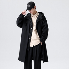 假两件长年大货风衣男中长款呢大衣男F114款P125无影墙C，男装风衣，星座401