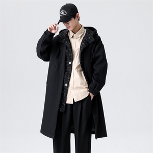 假两件长年大货风衣男中长款呢大衣男F114款P125无影墙C,男装风衣,星座401