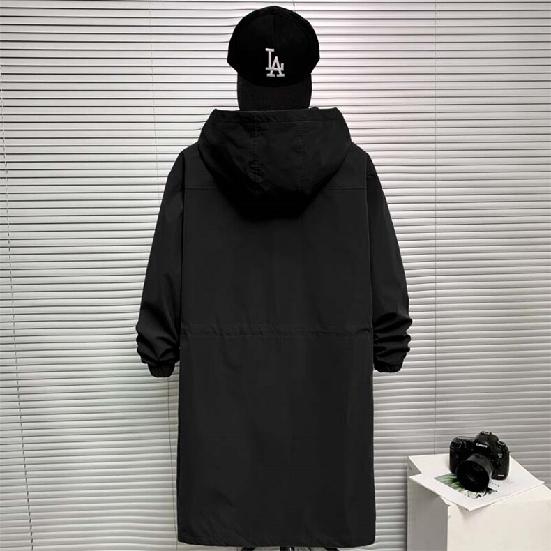 秋冬连帽时尚休闲宽松中长款风衣外套FY022-P115控158XZ402-2货足,男装风衣,星座402-2