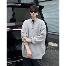 B434P58秋冬男装休闲毛衣圆领上衣慵懒风打底衫纯色百搭，男装针织衫/毛衣，星座512-6
