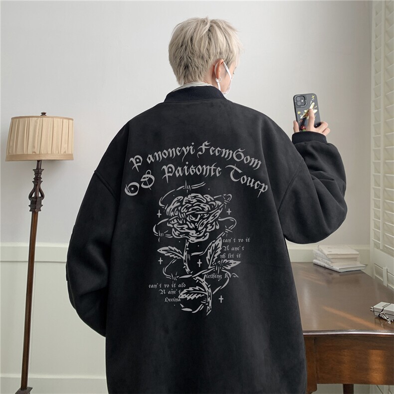 23秋款美式复古麂皮绒飞行棒球服男女夹克外套JF3276-P80控108,男装夹克,电商B370