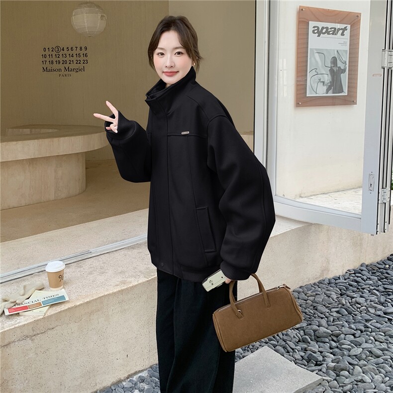 黑色设计感假两件男女同款棉衣外套女2026年冬季新款加厚保暖棉服,女装棉衣/棉服,2D036