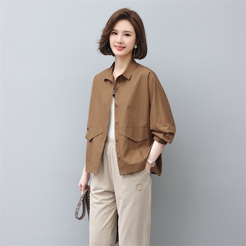 2023春季新款时尚简约大方气质优雅显瘦休闲百搭潮流衬衫外套,女装套装/套裙,独衣靓