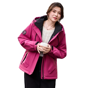 2025年冬季派克服宽松连帽加绒加厚棉服外套冲锋衣图片