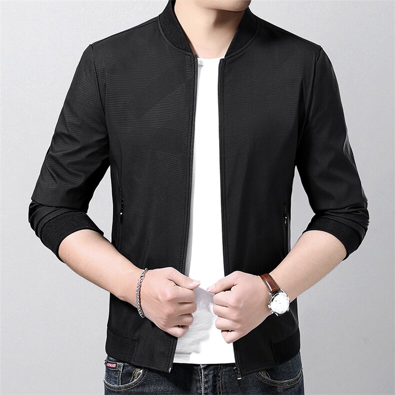 2023春季爸爸装外套男中青年夹克春秋款男春装男上衣服薄款图片