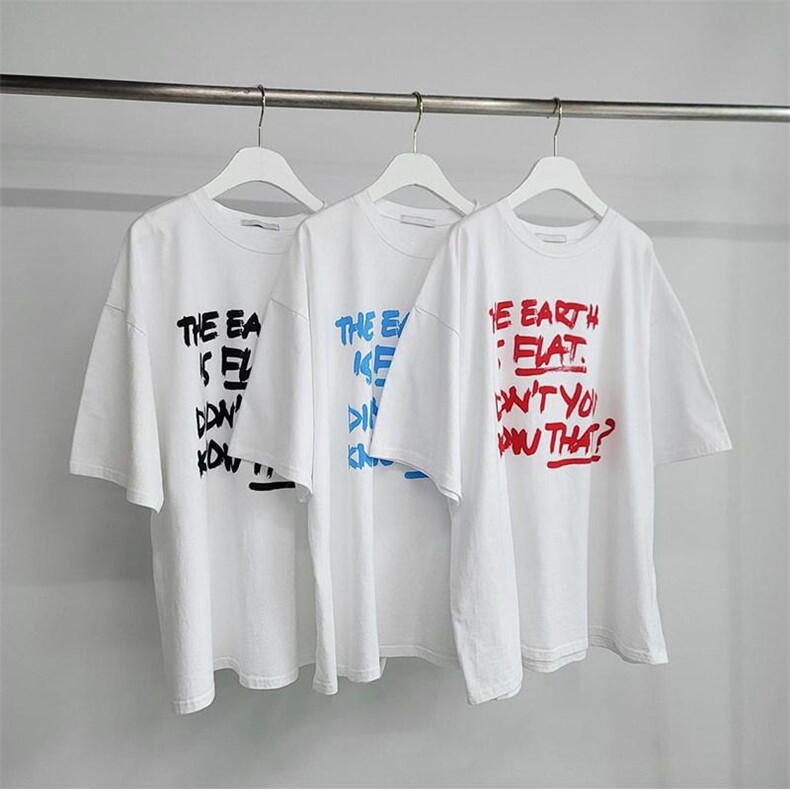 B225-T9292-P31-X39-全棉-夏季上衣潮流宽松字母情侣T恤男女短袖，男装T恤，电商B225