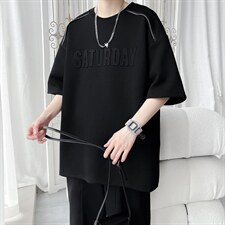 212A-T2580特25批48新款钢印字母经典百搭T恤男女通用短袖，男装T恤，星座212A（原A324）