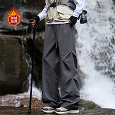冬季新款加绒冲锋登山裤休闲防水打褶工装裤5D2117-TP30不，男装休闲裤，电商A102