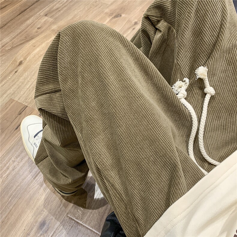 秋冬休闲裤男直筒裤灯芯绒阔腿裤D329-QM529-P45-控58图片