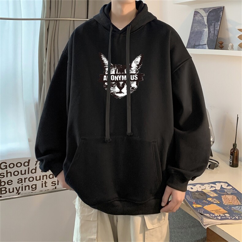 抖音品质秋季320G华棉男士连帽大码印花卫衣WYH514-P45控68,男装卫衣,电商B370
