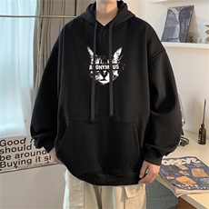 抖音品质秋季320G华棉男士连帽大码印花卫衣WYH514-P45控68，男装卫衣，电商B370