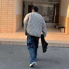 港风外景灯芯绒拼接连帽棉衣男假两件小熊棉衣男8713P135控168，男装棉衣，星座226-1
