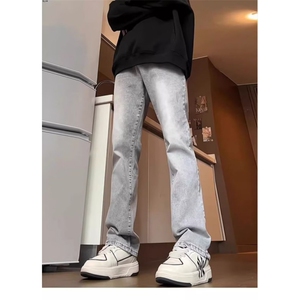美式复古牛仔裤男休闲裤子潮牌美式高街百搭直筒裤潮WLX515-P43图片