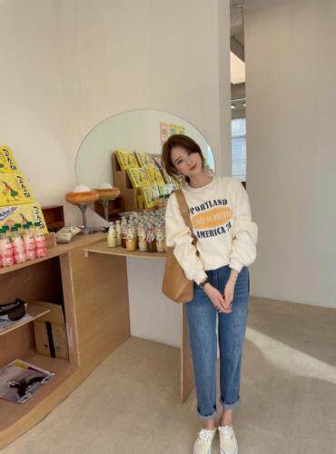 【现货】韩系珠地卫衣巨爆排单，女装卫衣/绒衫，Ee·G