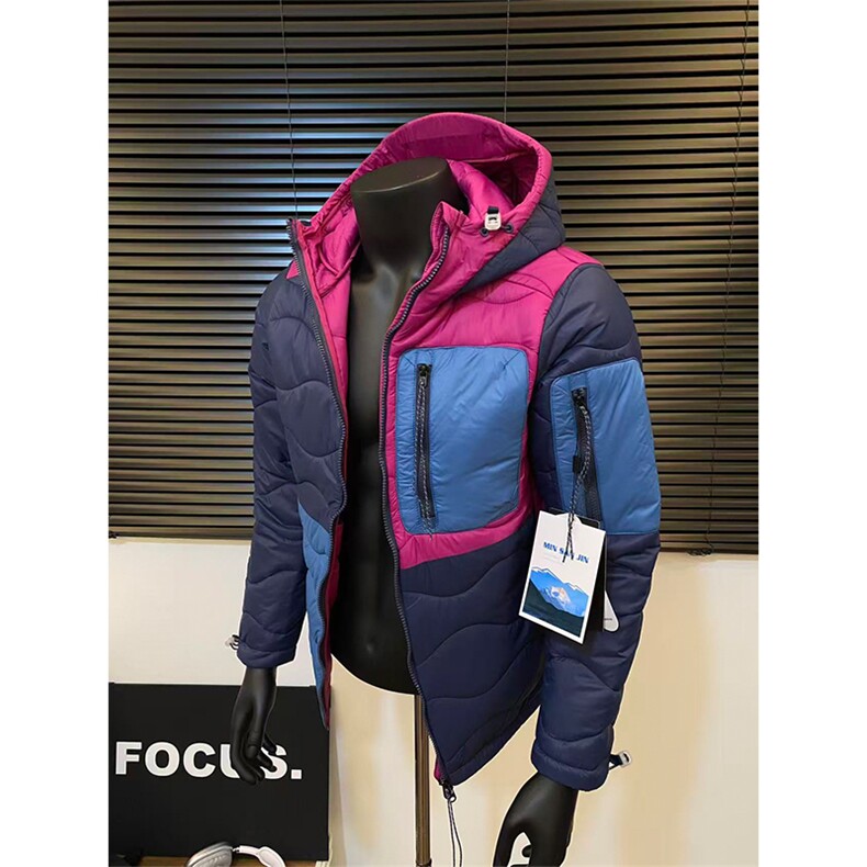 高品轻量户外保暖撞色连帽男女防水吐司棉服棉衣外套A1187-P138,男装棉衣,星座1505