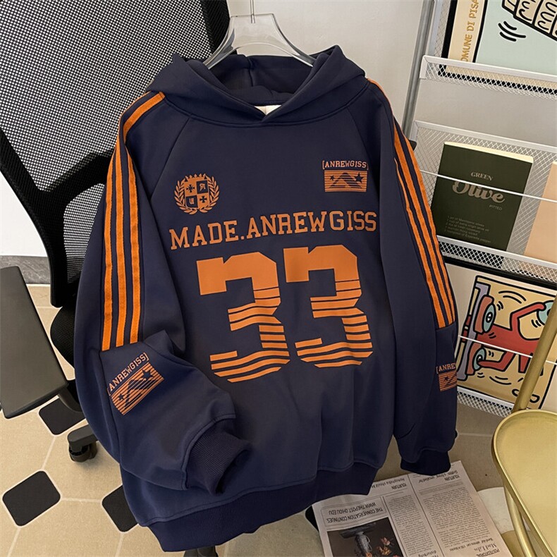 卫衣男连帽春秋季ins港风宽松潮牌字母印花百搭外套WY0133-P53,男装卫衣,星座308B-2