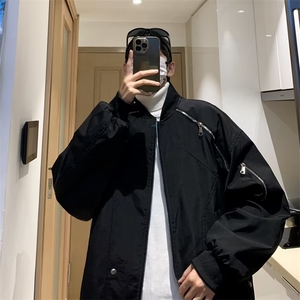 美式棒球服夹克男拉链个性高街帅2023秋冬季新款ins外套W5398-P65图片
