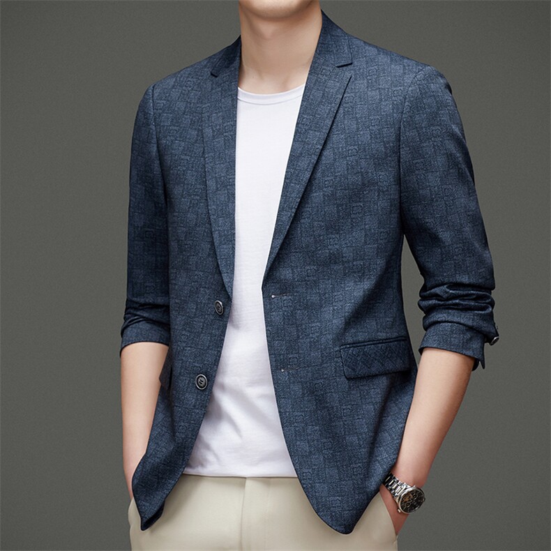 DJ2299钱塘2020-3新款时尚休闲百搭简约西服中年男士货稳P147,男装西服,钱塘207-3