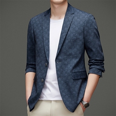 DJ2299钱塘2020-3新款时尚休闲百搭简约西服中年男士货稳P147，男装西服，钱塘207-3
