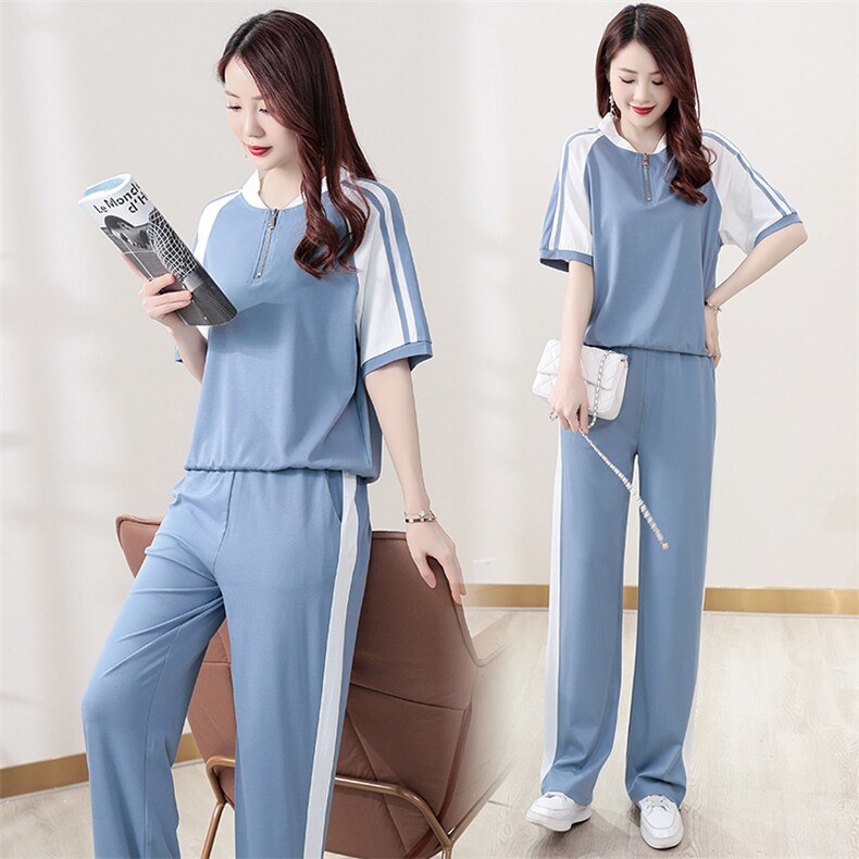 2024夏季新款女装运动套装简约大方休闲时尚舒适百搭，女装运动套装，凯瑟曼