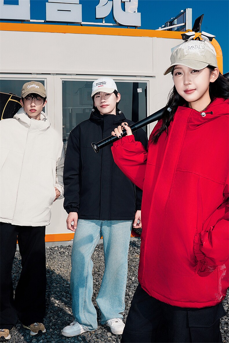 特批多模工装时尚保暖纯色连帽情侣棉服A247-MY380特批88,男装棉衣,电商A247