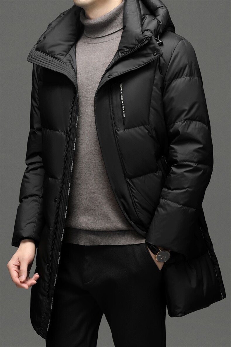 CSYR97768钱塘2020-2冬季厚款商务休闲中长款中年男士羽绒服P365,男装羽绒服,钱塘207-2