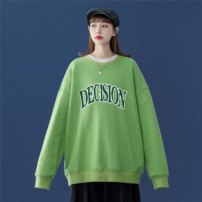 春季小众衣服2024年新款韩版字母宽松显瘦长袖卫衣W167P30控48,男装卫衣,A247A