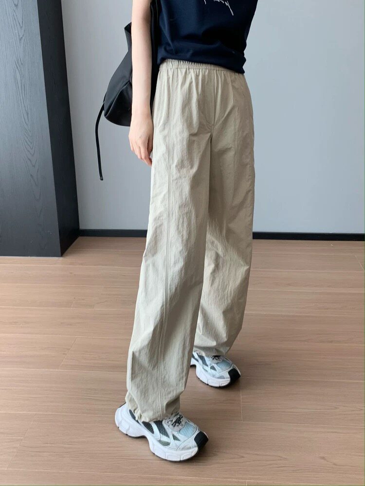 轻薄防晒速干松弛机能裤透气遮肉直筒束脚两穿裤图片