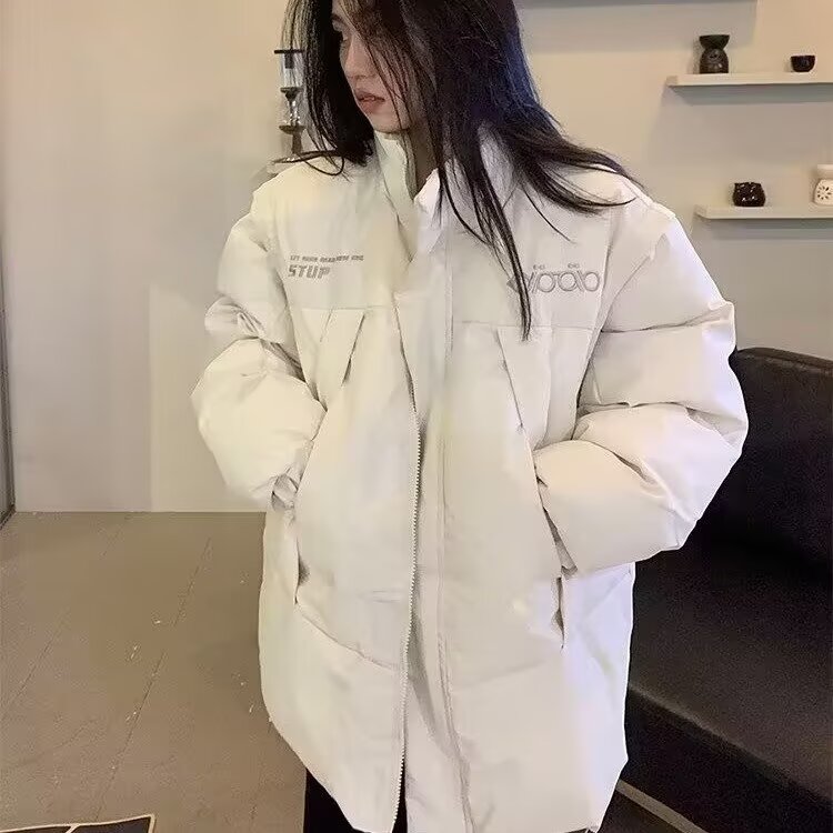 2025新款冬季纯色棉服立领拉链可拆卸宽松棉衣加厚外套情侣男女,男装棉衣,星座506A